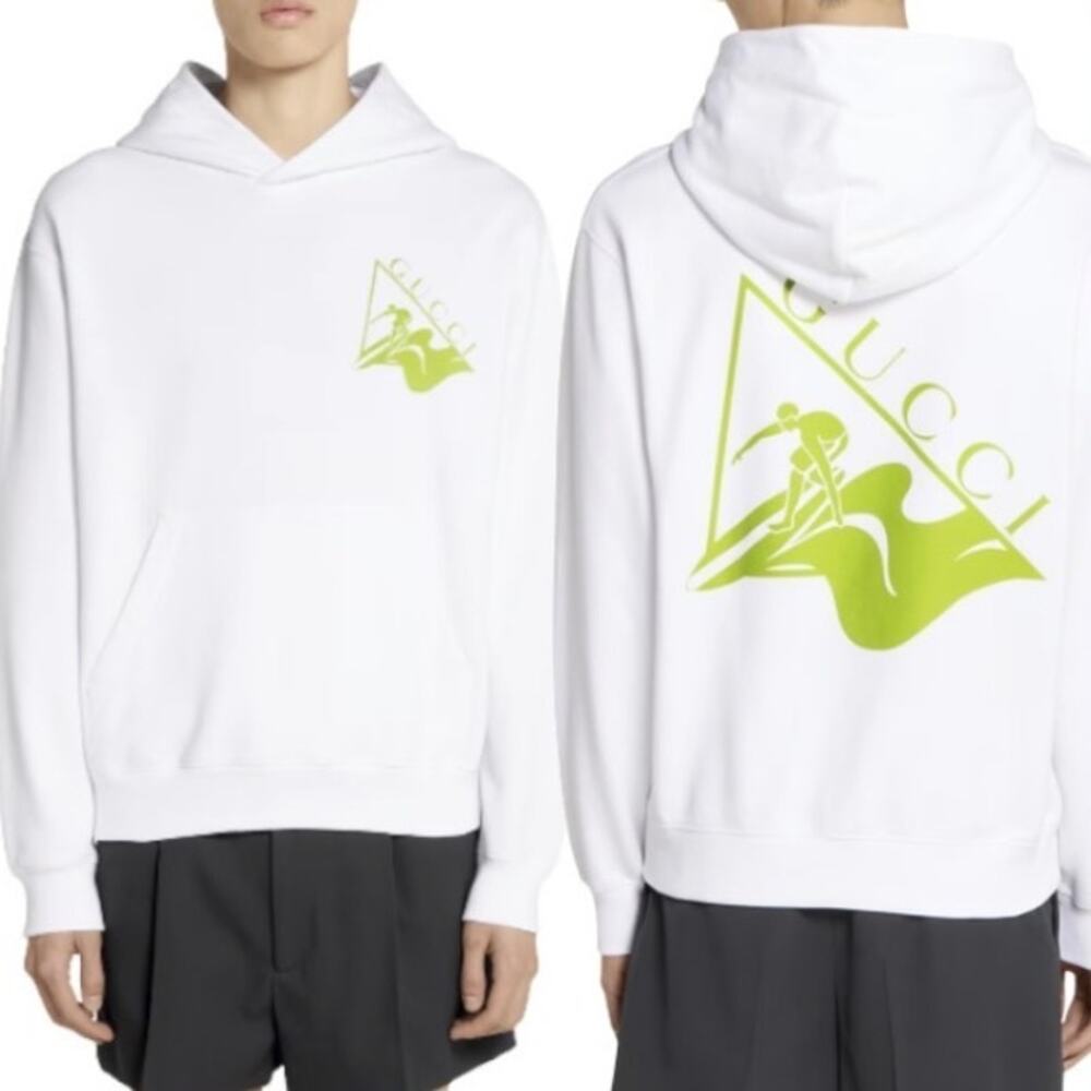 Gucci Limited Edition White Printed Cotton Sweatshirt NWT SZ XL